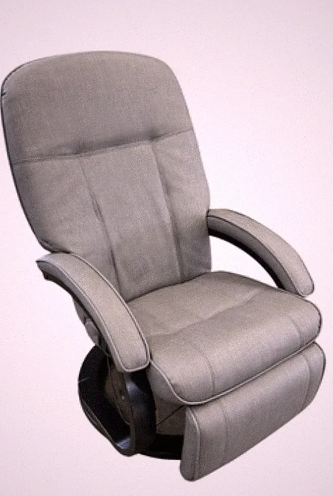 KD TURIN EURO RECLINER W/LEG REST IN STRAYHORN VAPOR GREY - NEW IN BOX