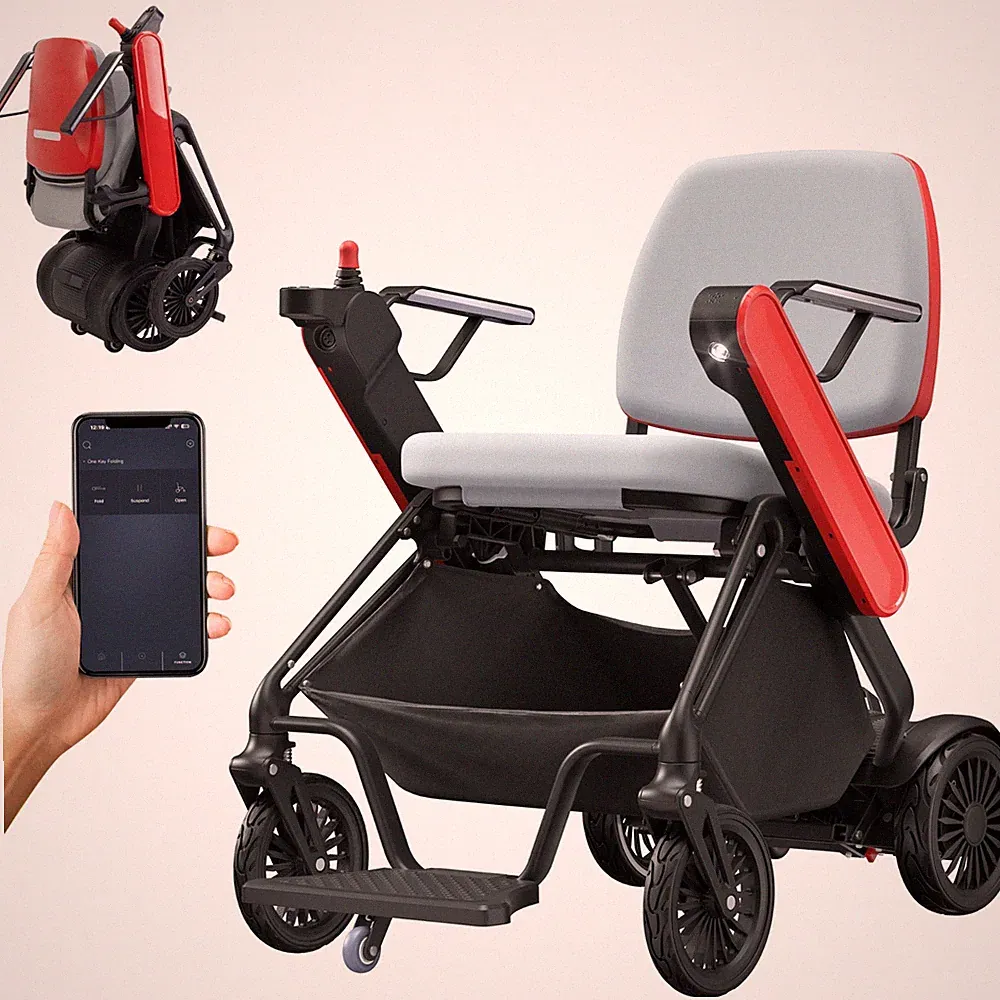 Smart Electric Wheelchair for Adults & Seniors – Auto Folding & APP Control