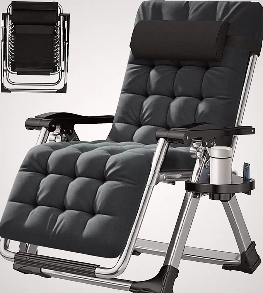Ultimate Comfort Zero Gravity Chair with Cushion & Tray - Adjustable & Foldable